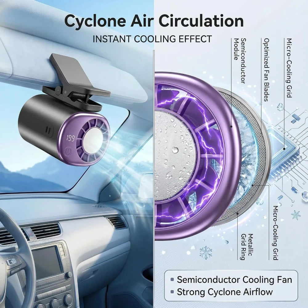 Clip-On Car Air Conditioner Fan