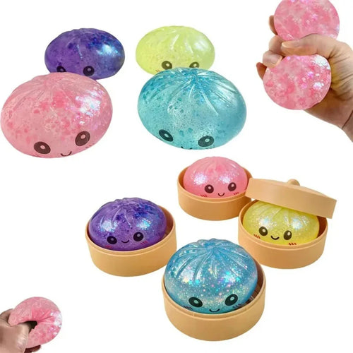 Glitter Dumpling Squishy Fidget Toy
