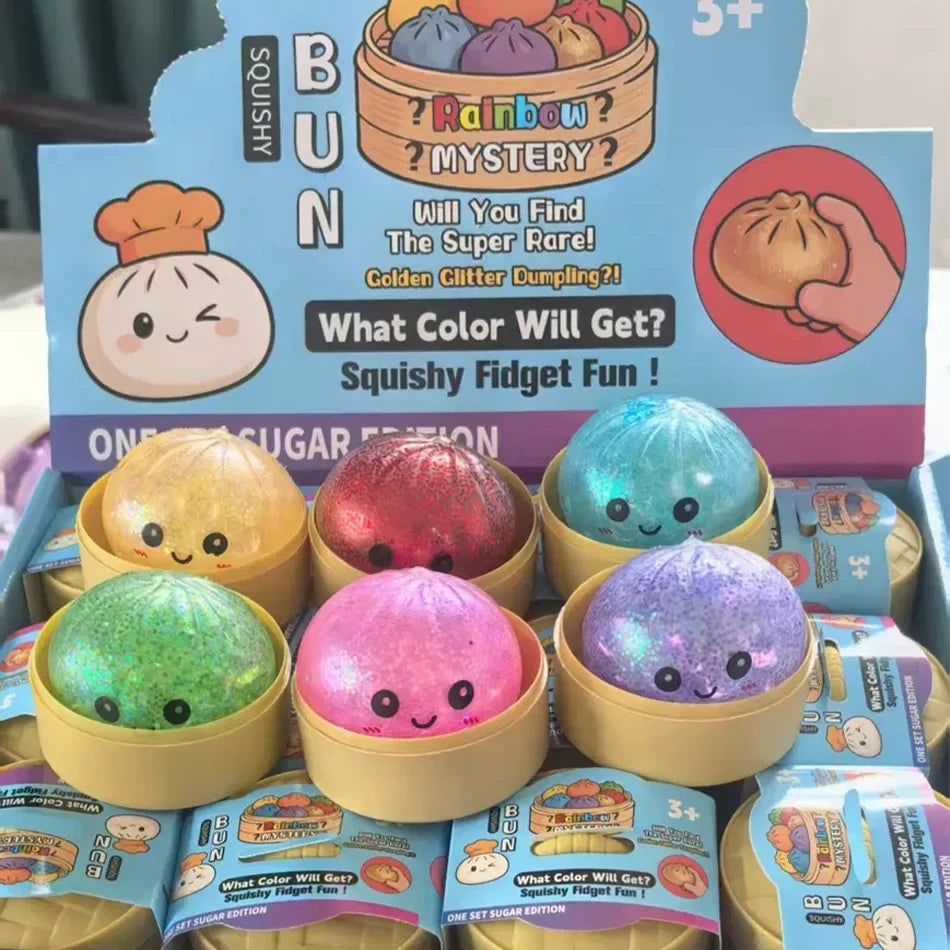 Glitter Dumpling Squishy Fidget Toy