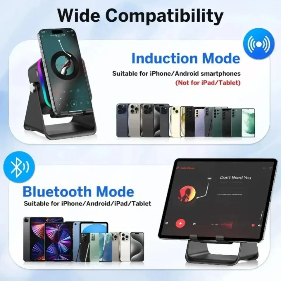 Wireless Induction Speaker Phone Stand